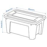 SAMLA Box with lid, transparent, 28x20x14 cm/5 l