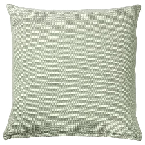 SANDTRAV cushion, grey-green, textured cotton, square shape, with zip.