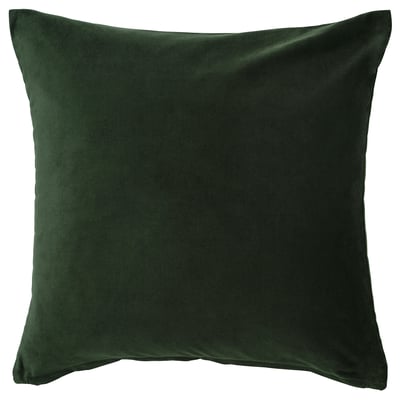 SANELA Cushion cover, dark green, 50x50 cm
