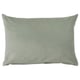 SANELA green velvet rectangular pillow with zip closure.