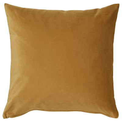 SANELA Cushion cover, yellow-brown, 50x50 cm