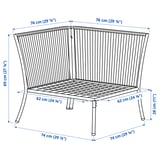SEGERÖN Corner section, outdoor, white/beige