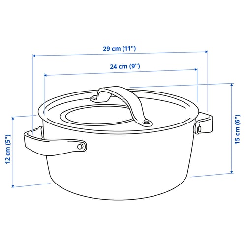 Illustration with measurements for the product: SENSUELL.