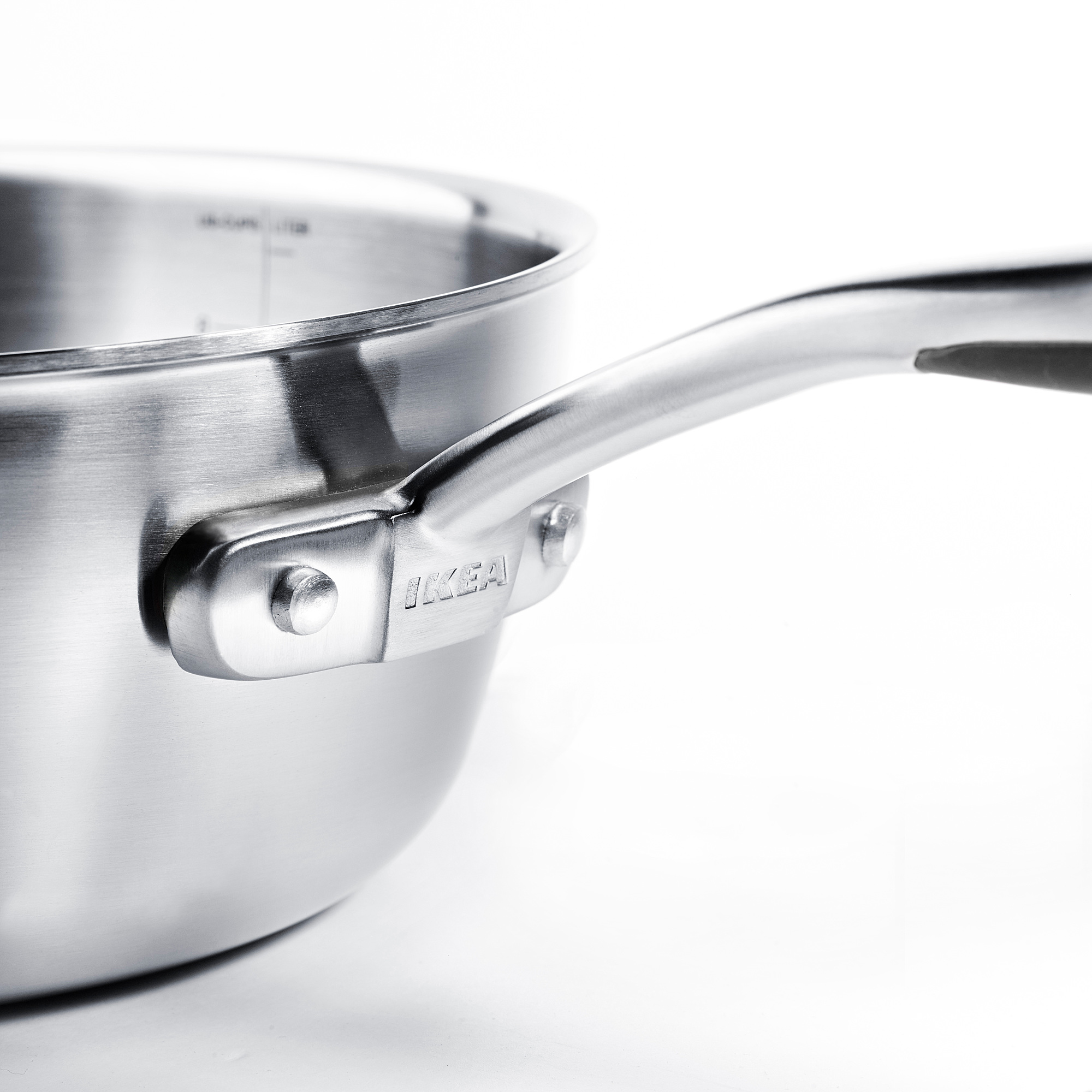 SENSUELL Saucepan with lid, stainless steel/grey, 2.4 l