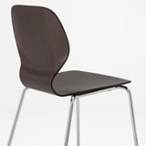 SIGTRYGG Chair, dark brown/Sefast chrome-plated