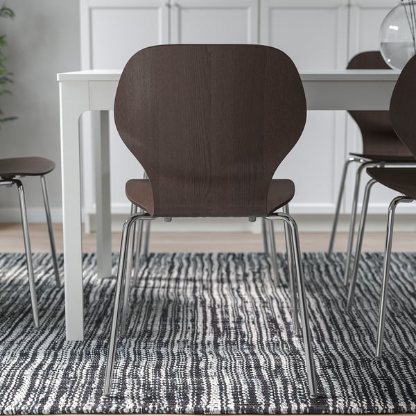 SIGTRYGG Chair, dark brown/Sefast chrome-plated