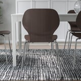 SIGTRYGG Chair, dark brown/Sefast chrome-plated