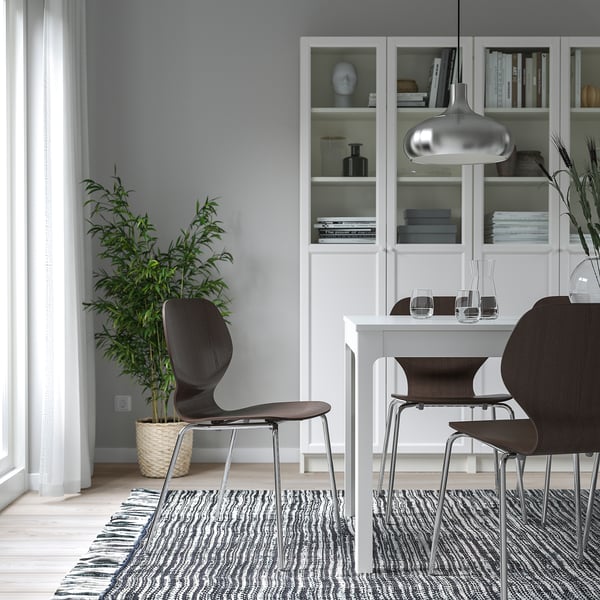 SIGTRYGG Chair, dark brown/Sefast chrome-plated
