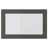 SINDVIK Glass door, dark grey/clear glass, 60x38 cm