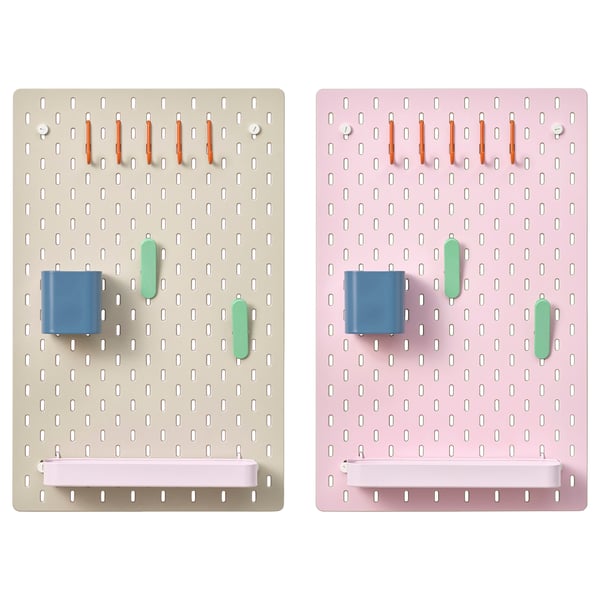 SKÅDIS Pegboard combination, multicolour, 36x56 cm