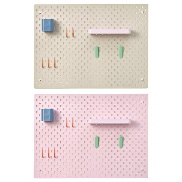 SKÅDIS Pegboard combination, multicolour, 76x56 cm