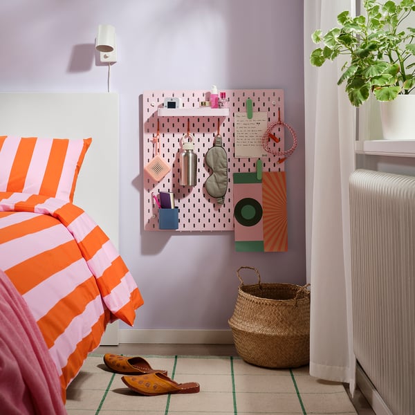SKÅDIS Pegboard combination, multicolour, 56x56 cm