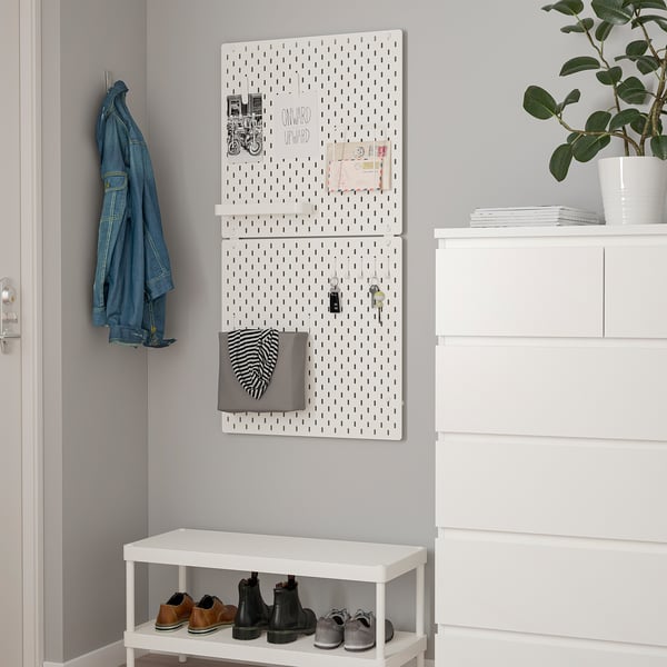 SKÅDIS Pegboard, white, 56x56 cm - IKEA
