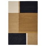 SKRIFTSPRÅK Rug, low pile, yellow-brown/dark blue, 200x300 cm