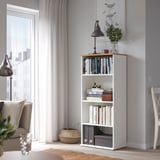 SKRUVBY Bookcase, white, 60x140 cm