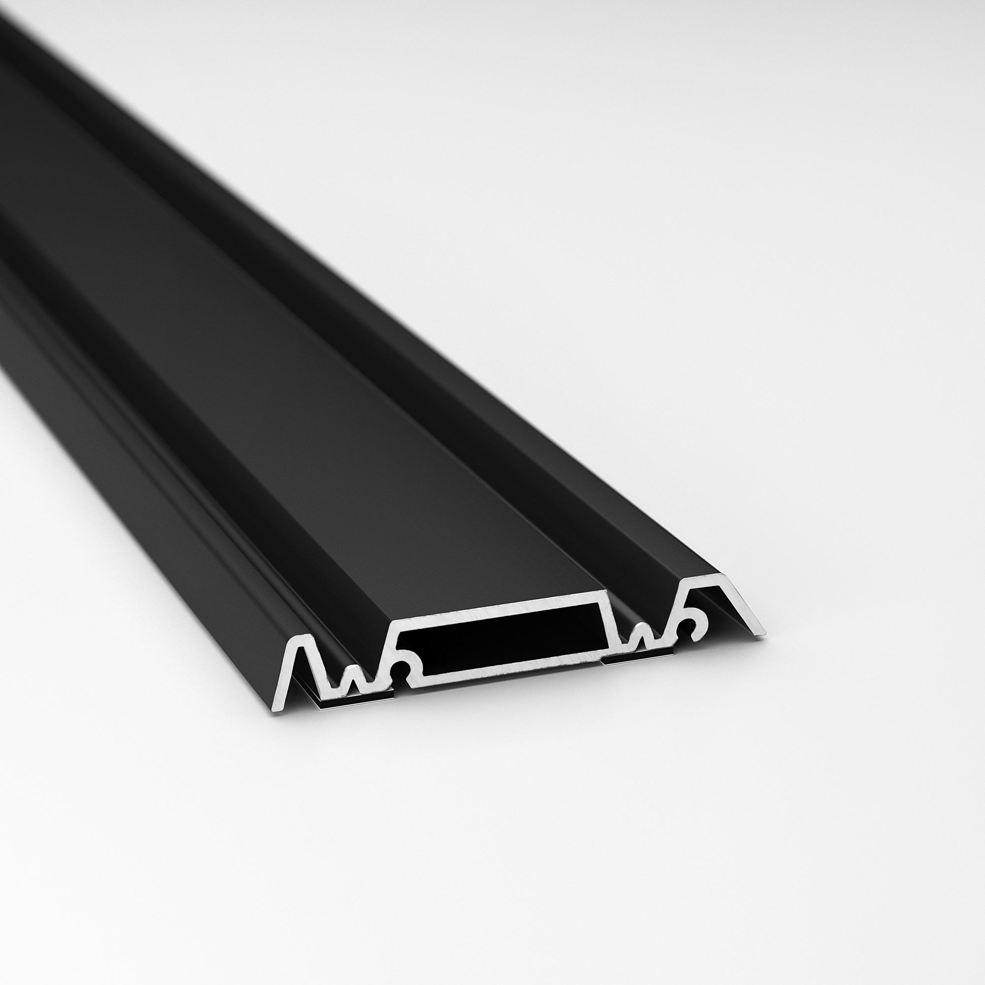 SKYTTA Rail for sliding door frame, 2 tracks black