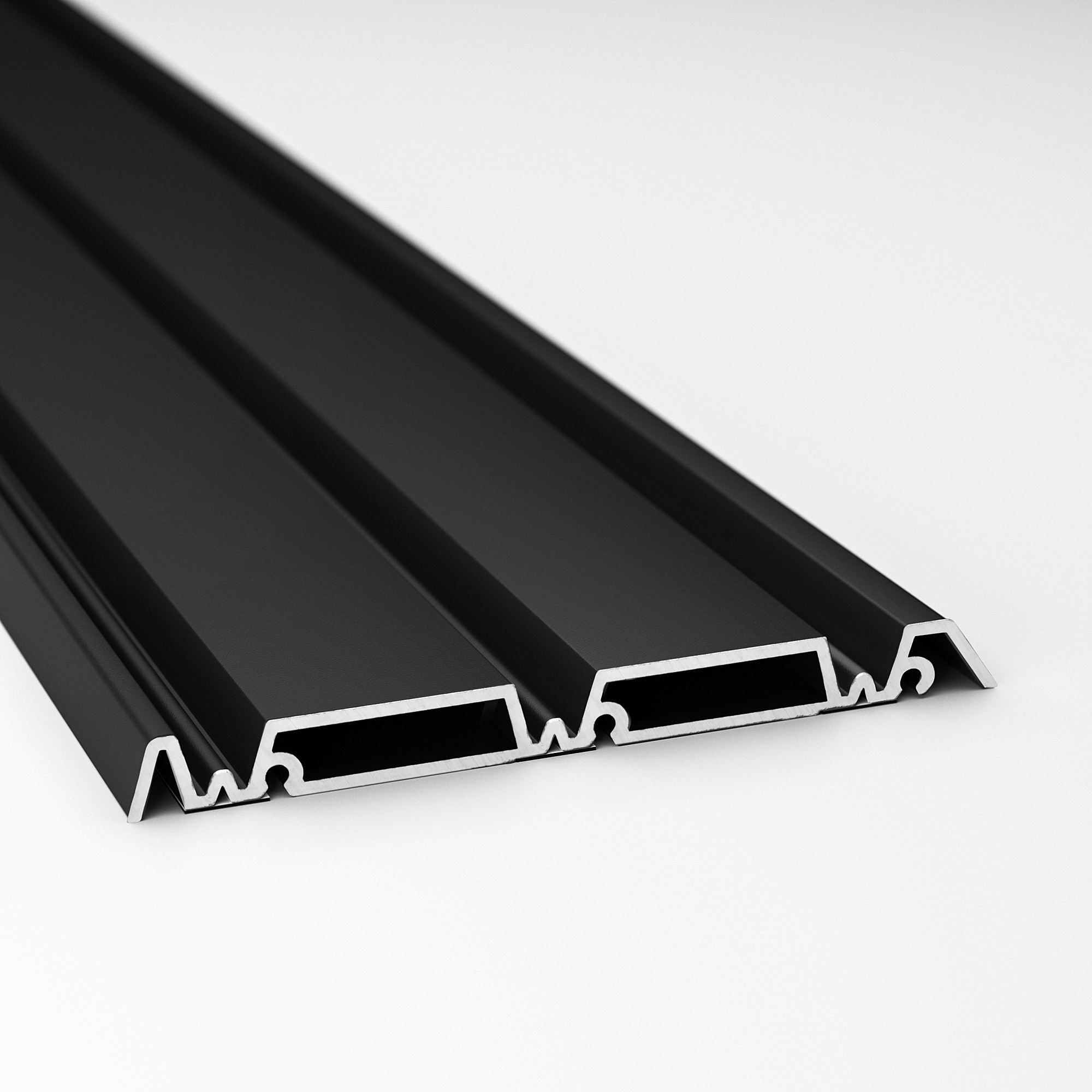 SKYTTA Rail for sliding door frame, 3 tracks black