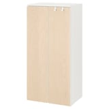 SMÅSTAD Wardrobe, white/birch, 60x42x123 cm