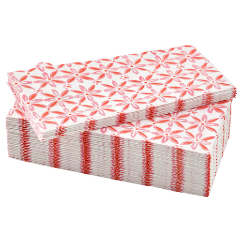 SMÖRFISK Paper napkin, patterned/multicolour, 38x38 cm