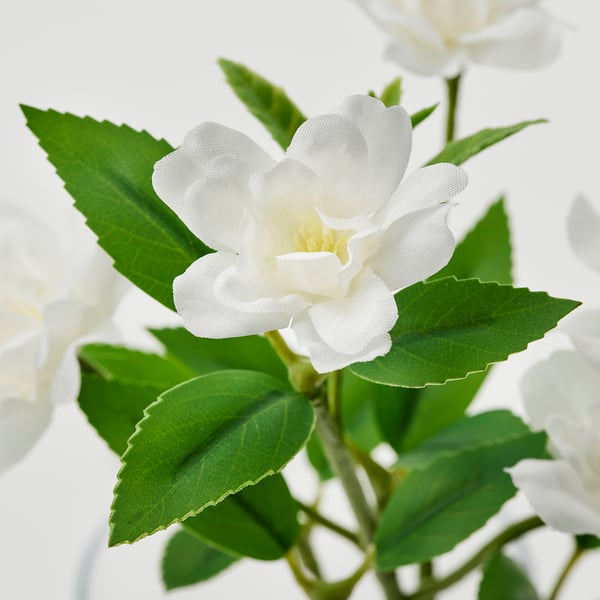 SMYCKA Artificial flower, in/outdoor/pear blossom, 21 cm