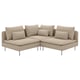 SÖDERHAMN Corner sofa, 3-seat, Kelinge beige