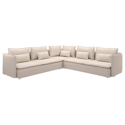 SÖDERHAMN Corner sofa, 6-seat, Gransel natural