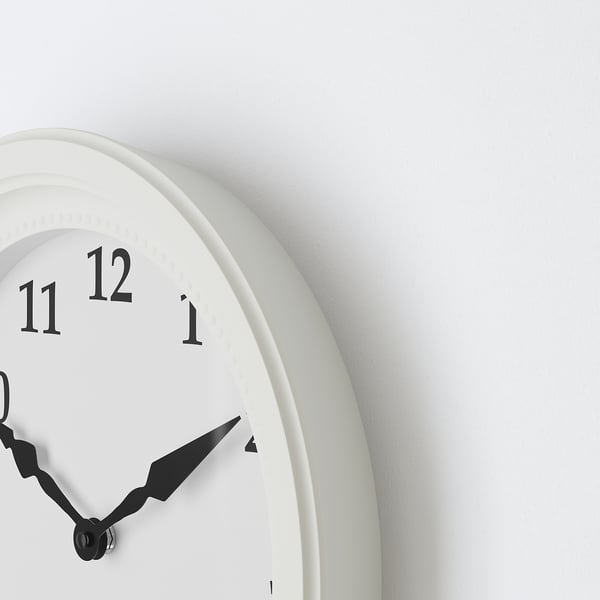 SÖNDRUM Wall clock, white, 35 cm