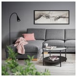 SÖRVALLEN 3-seat sofa, with chaise longue, left/Lejde grey/black