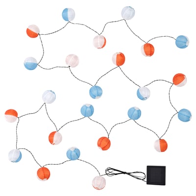 SOLVINDEN LED lighting chain with 24 lights, outdoor solar-powered/globe multicolour
