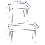 SONHULT Nest of tables, set of 2, grey/walnut effect