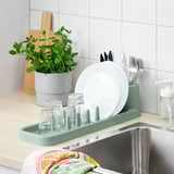 STÄMLING Dish drainer, light grey-green, 48 cm