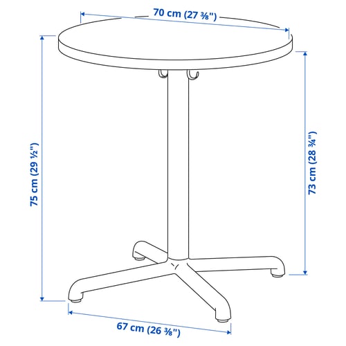 Illustration with measurements for the product: STENSELE.