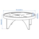 STOCKHOLM 2025 Coffee table, oak veneer glass