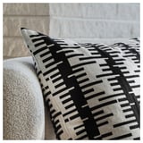 STOCKHOLM 2025 Cushion cover, off-white/black, 50x50 cm