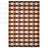 STOCKHOLM 2025 Rug, flatwoven, white/brown/light blue handwoven, 240x350 cm