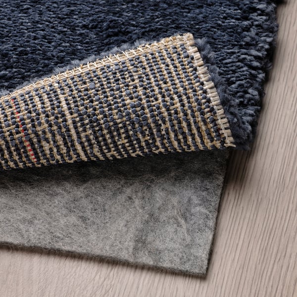 STOENSE Rug, low pile, dark blue, 200x300 cm