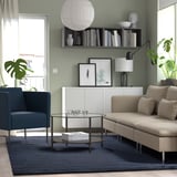 STOENSE Rug, low pile, dark blue, 200x300 cm