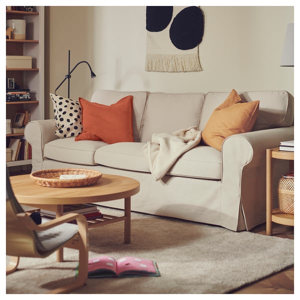 STOENSE Rug, low pile, off-white, 170x240 cm