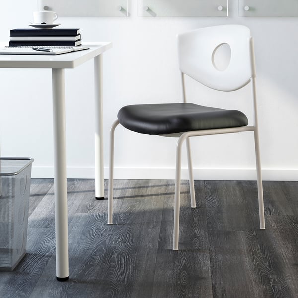 STOLJAN Conference chair, white/black
