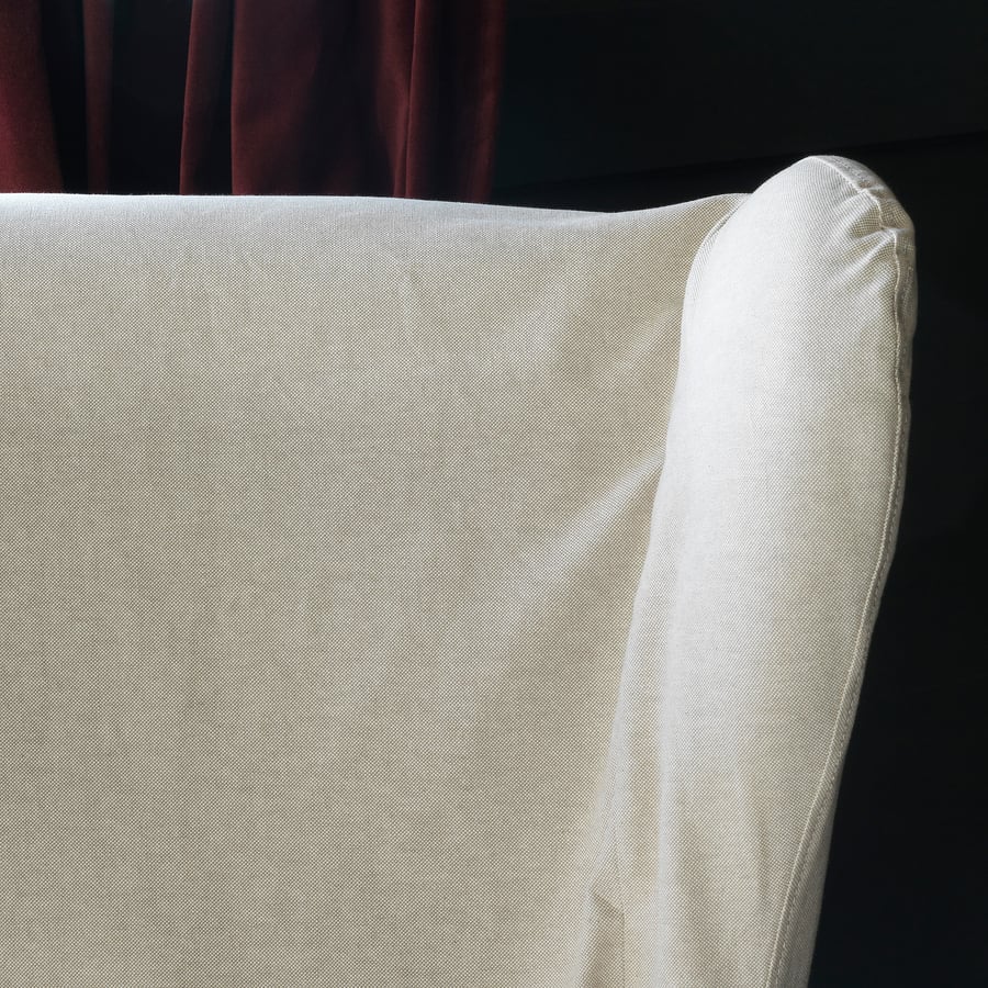 STRANDMON Cover for armchair beige IKEA