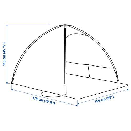 Illustration with measurements for the product: STRANDÖN.