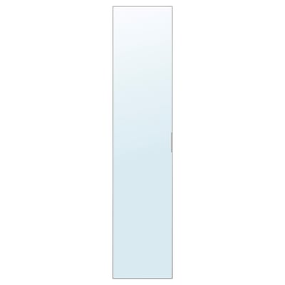STRAUMEN Door with hinges, mirror glass, 40x180 cm