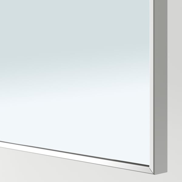 STRAUMEN Door with hinges, mirror glass, 40x180 cm