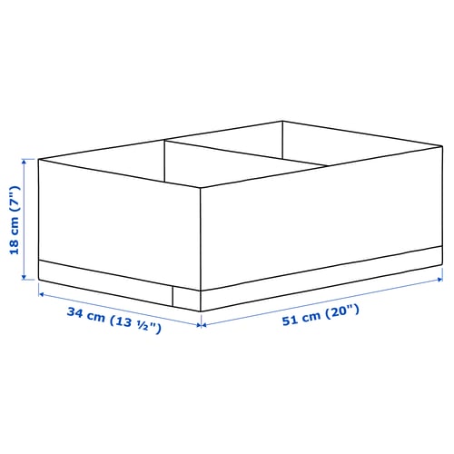 Illustration with measurements for the product: STUK.