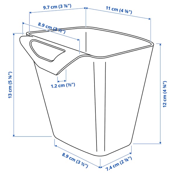 Illustration with measurements for the product: SUNNERSTA.