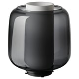 SYMFONISK Shade for speaker lamp base, glass/black