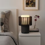 SYMFONISK Speaker lamp base with WiFi, black/smart