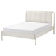 TÄLLÅSEN Upholstered bed frame, Kulsta light beige, 140x200 cm
