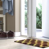 TÅGFORDON Door mat, black/dot pattern, 40x60 cm