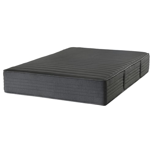 TALLMYRTEN: black mattress, hybrid design with foam and pocket springs for comfort and support.